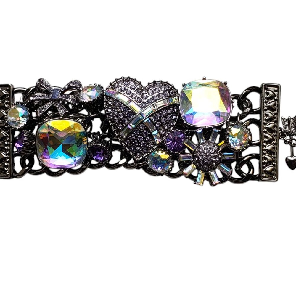 SALE!! Betsey Johnson Cross My Heart Statement Bracelet